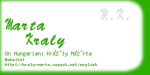 marta kraly business card